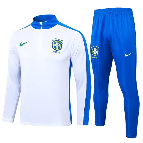 Sudadera De Training Brasil 2024-25 Blanco Azul 3